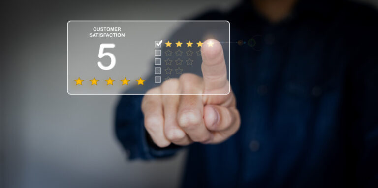Five stars. Customer experience and satisfaction.