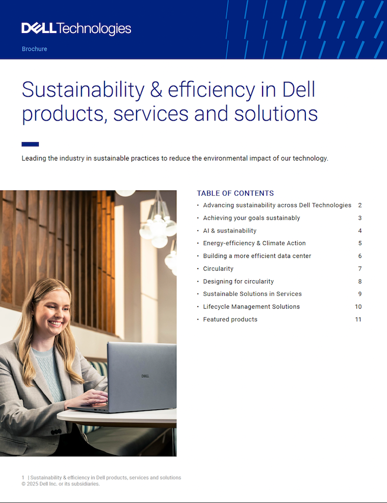 Sustainability & efficiency in Dell products, services and solutions